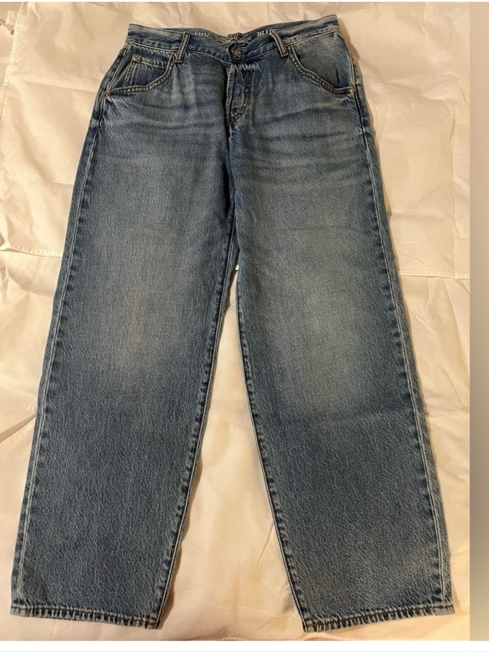 Daily Blue Mantra Barrel Leg Jeans High Rise Blue Denim Adriano Goldschmied 27 - Picture 14 of 15